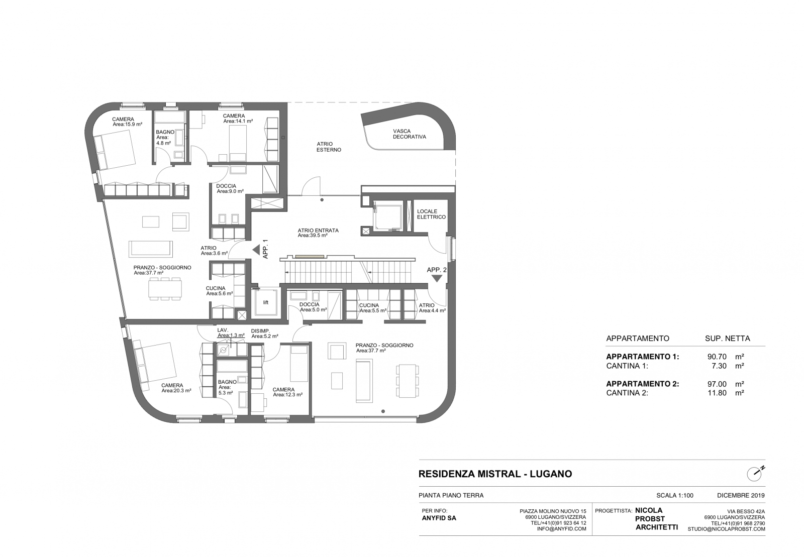 Nuovo appartamento 3,5 locali, alto standingPlanimetria  #3