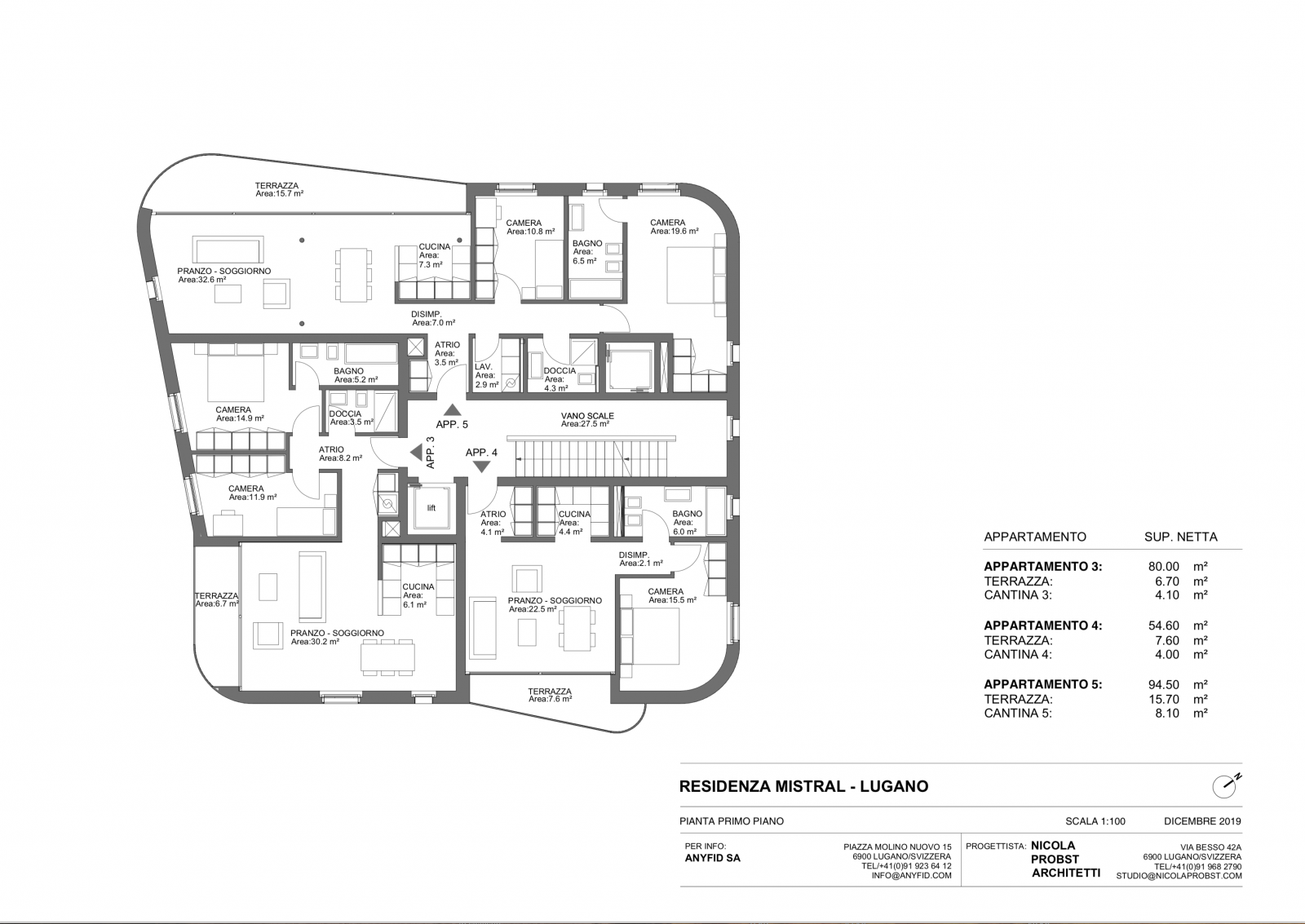 Nuovo appartamento 3,5 locali, alto standingPlanimetria  #4