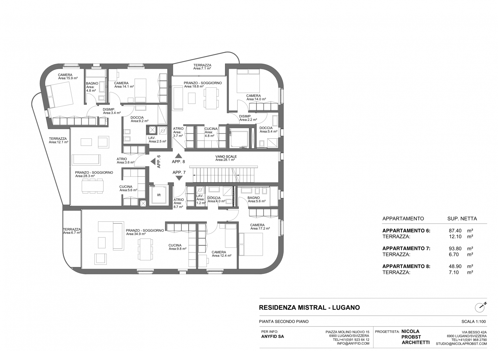 Nuovo appartamento 3,5 locali, alto standingPlanimetria  #5