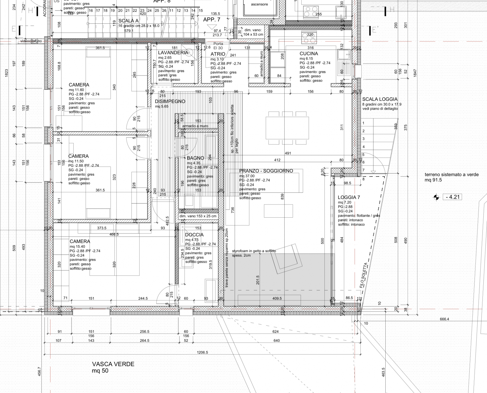 Spacious 4,5 rooms apartmentPlan  #1
